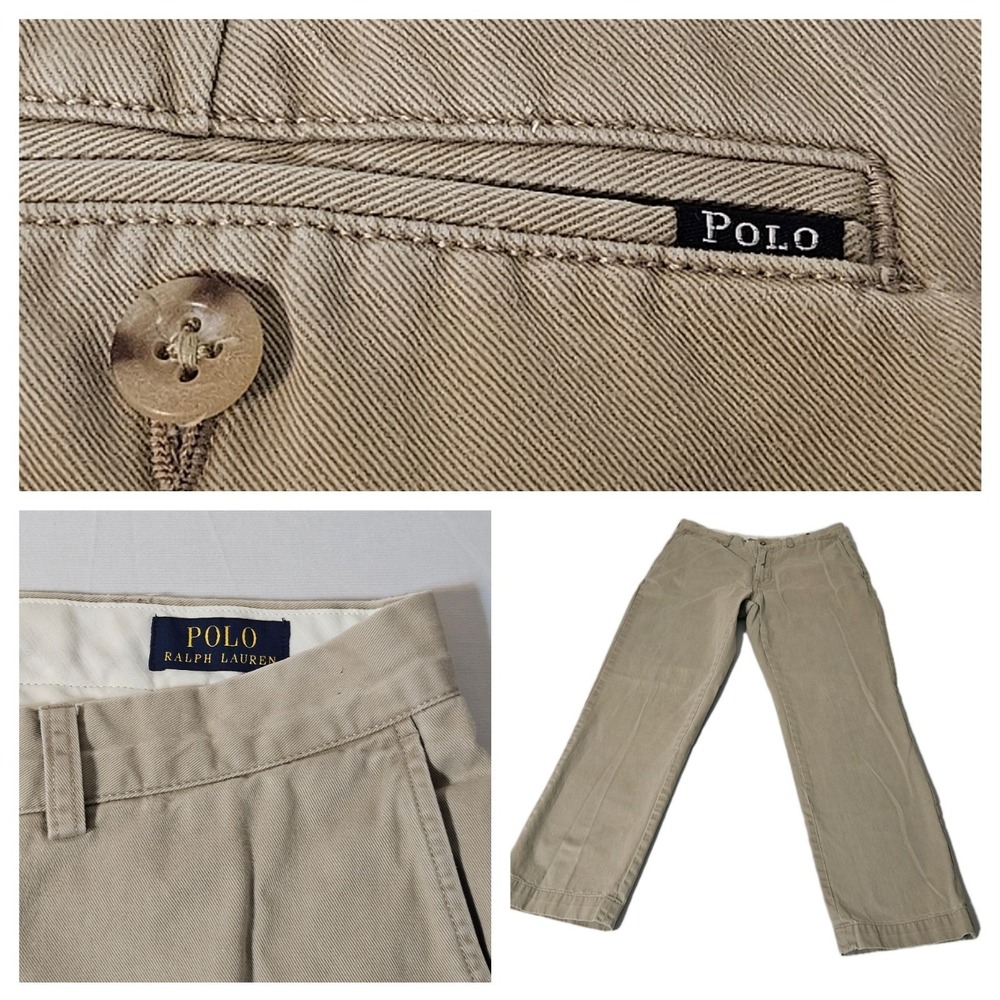 Vintage Polo Ralph Lauren Chinos 34x30 Khaki Tan Golf Pants Country Club